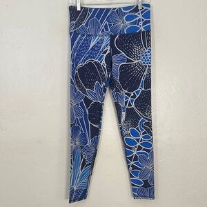 Blue Floral Women's Leggings